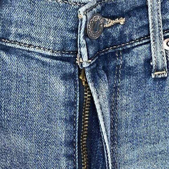 Levis Ribcage Button Fly Straight Leg Jeans Blue Light Wash High Rise Women's 28 - Picture 9 of 10